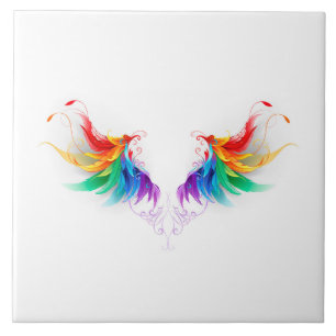 Fluffy Rainbow Vingar Kakelplatta