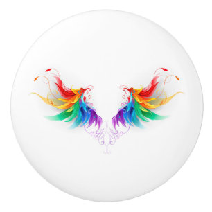 Fluffy Rainbow Vingar Knopp