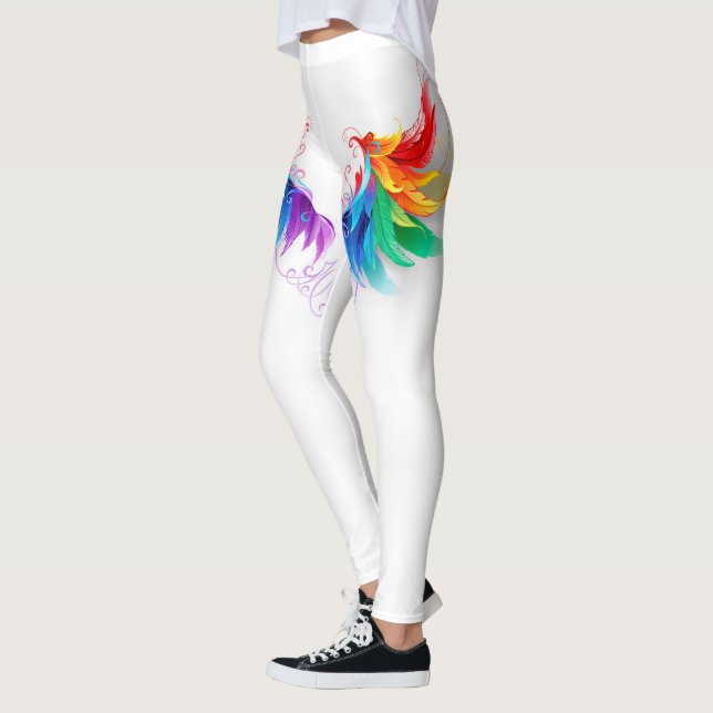 Fluffy Rainbow Vingar Leggings (Vänster)