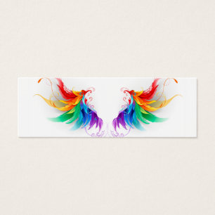 Fluffy Rainbow Vingar Litet Visitkort