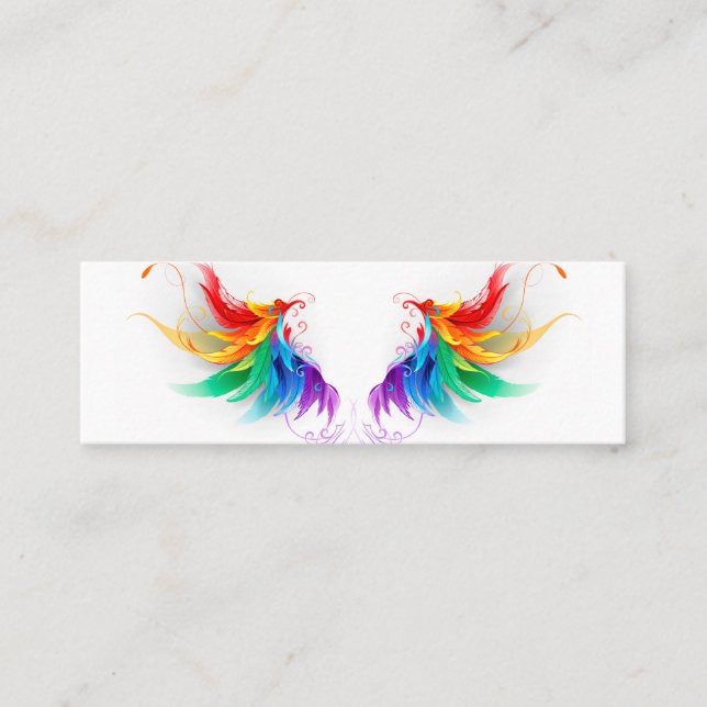 Fluffy Rainbow Vingar Lojalitetskort (Framsida)