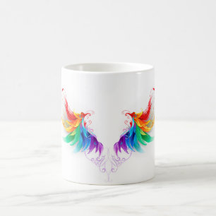 Fluffy Rainbow Vingar Magisk Mugg