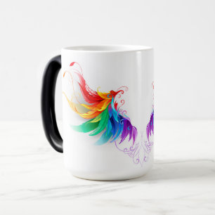 Fluffy Rainbow Vingar Magisk Mugg