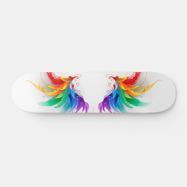 Fluffy Rainbow Vingar Mini Skateboard Bräda 18,5 Cm (Horz)