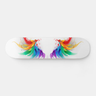 Fluffy Rainbow Vingar Mini Skateboard Bräda 18,5 Cm