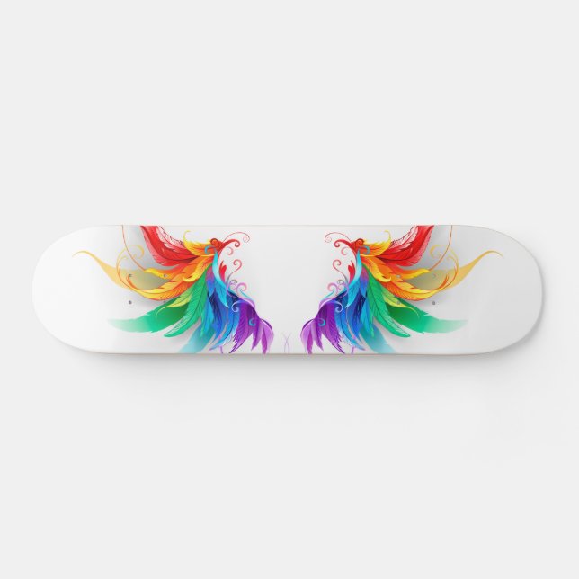 Fluffy Rainbow Vingar Mini Skateboard Bräda 18,5 Cm (Horz)