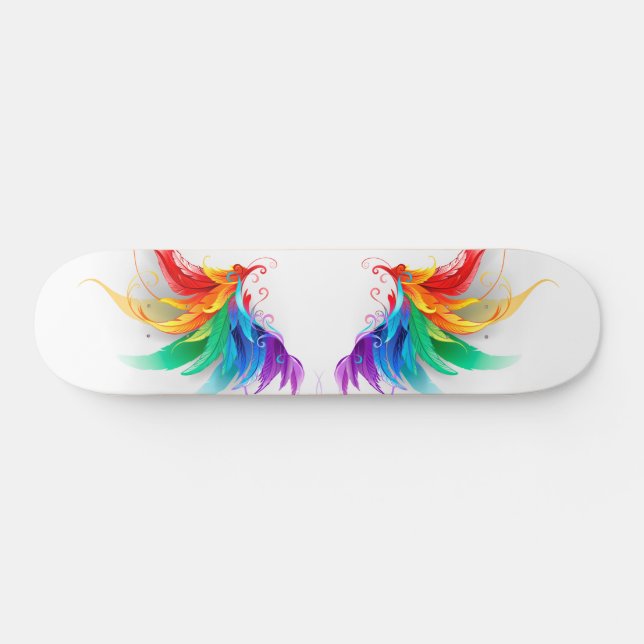 Fluffy Rainbow Vingar Mini Skateboard Bräda 18,5 Cm (Horz)