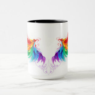 Fluffy Rainbow Vingar Mugg
