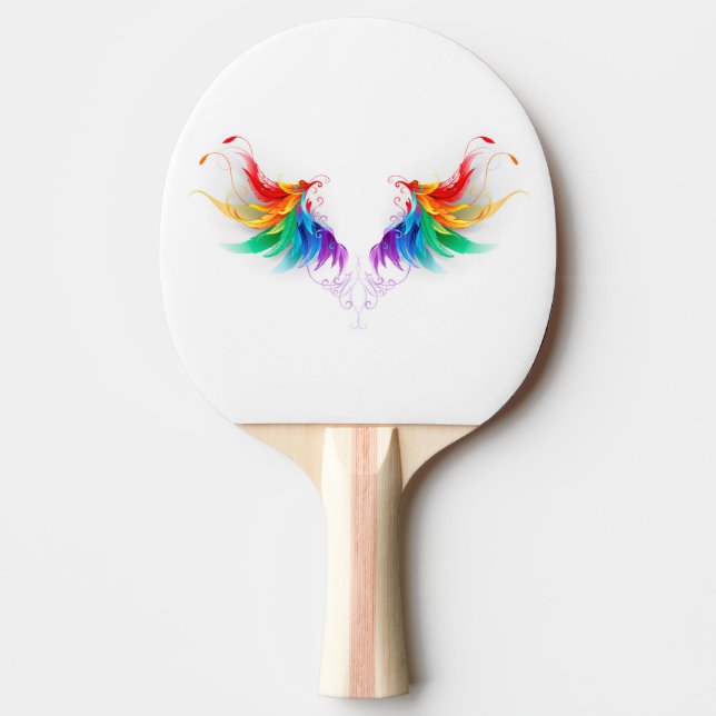 Fluffy Rainbow Vingar Pingisracket (Framsidan)