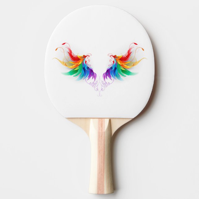 Fluffy Rainbow Vingar Pingisracket (Framsidan)