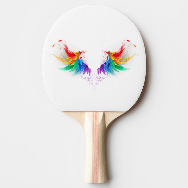 Fluffy Rainbow Vingar Pingisracket (Framsidan)