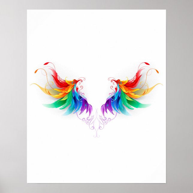 Fluffy Rainbow Vingar Poster (Framsidan)