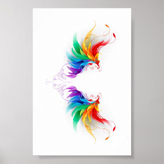 Fluffy Rainbow Vingar Poster (Framsidan)