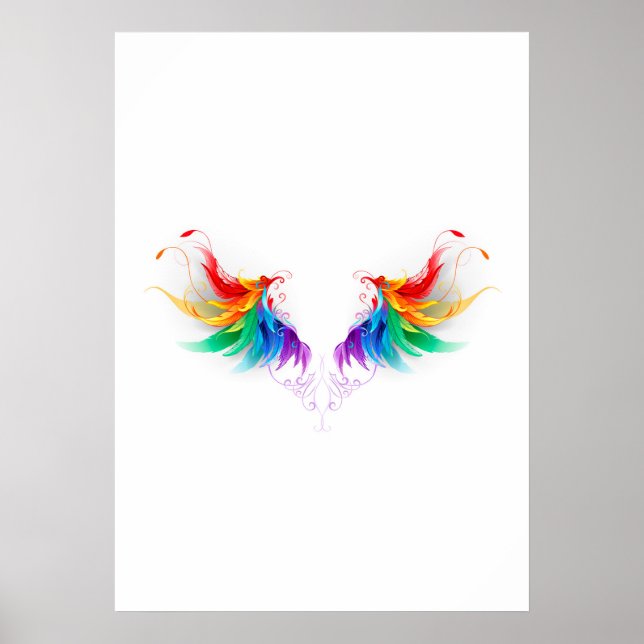 Fluffy Rainbow Vingar Poster (Framsidan)