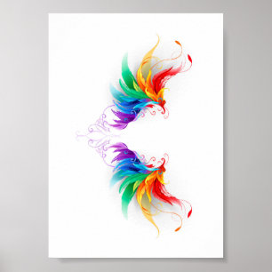 Fluffy Rainbow Vingar Poster