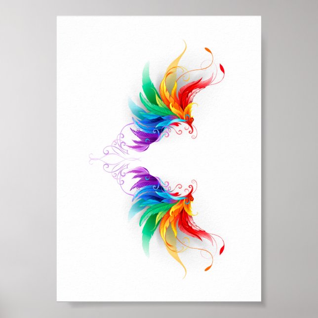Fluffy Rainbow Vingar Poster (Framsidan)