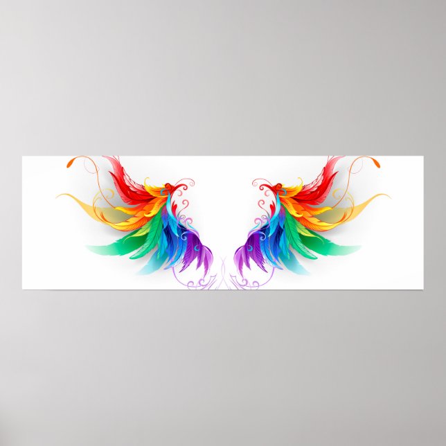 Fluffy Rainbow Vingar Poster (Framsidan)
