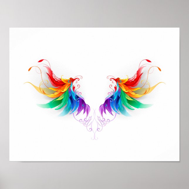 Fluffy Rainbow Vingar Poster (Framsidan)