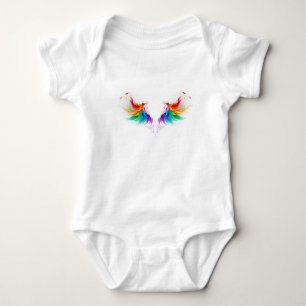Fluffy Rainbow Vingar T Shirt