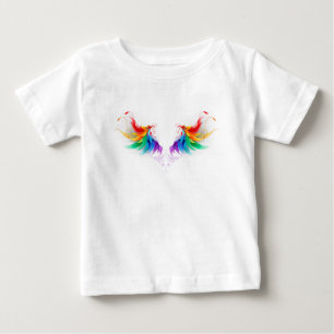Fluffy Rainbow Vingar T Shirt