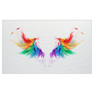 Fluffy Rainbow Vingar Tyg