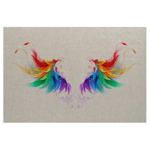 Fluffy Rainbow Vingar Tyg
