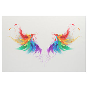 Fluffy Rainbow Vingar Tyg