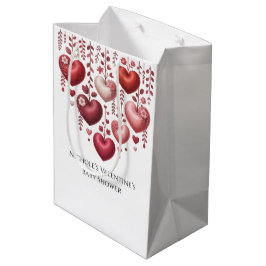 Fluffy Red Floral Heart Baby Shower
