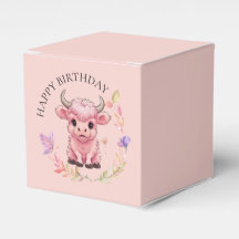 Fluffy Rosa Highlands Scottish Cow