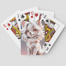 Fluffy Rosa och vit valp