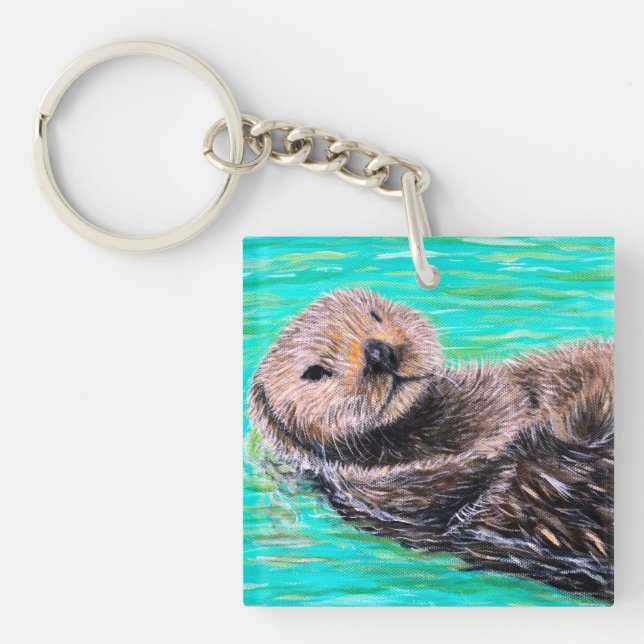 Fluffy Sea Otter-målning (Framsidan)