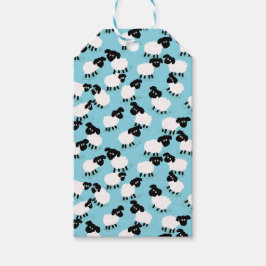 Fluffy Sheep på Baby blue Presentetikett