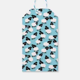 Fluffy Sheep på Baby blue Presentetikett