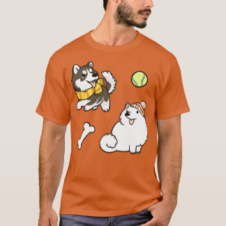 Fluffy Spitz Hundar T Shirt
