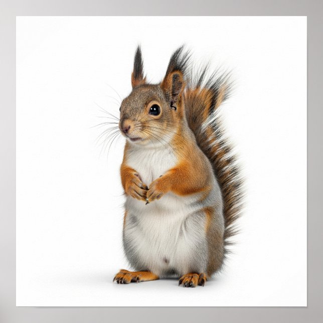 Fluffy Squirrel Art Poster (Framsidan)