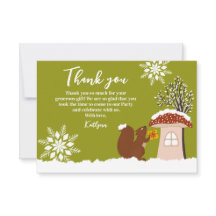 Fluffy Squirrel Gift Winter Baby Shower Gift