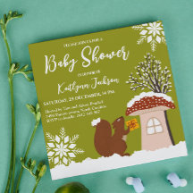Fluffy Squirrel Gift Winter Baby Shower