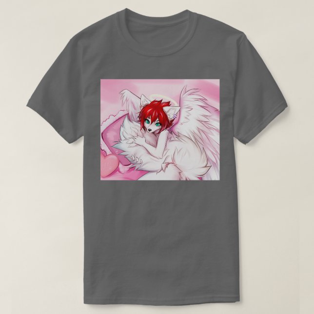Fluffy Svan Hug T Shirt (Design framsida)