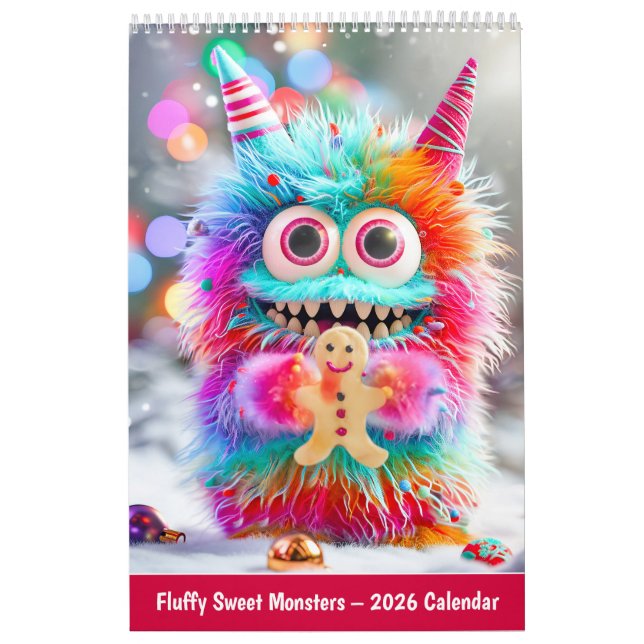 Fluffy Sweet Monsters – 2026 Calendar Kalender (Omslag)