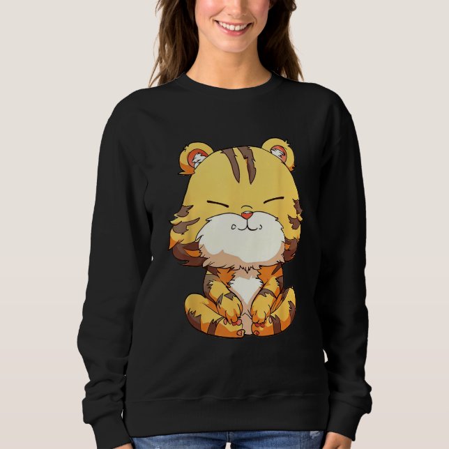 Fluffy Tiger Zen  Pamper Yourself T Shirt (Framsida)
