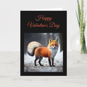 Fluffy Vild Fox-mappat gratulationskort Kort