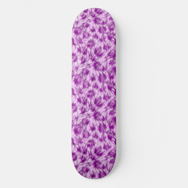 Fluffy Violet Mini Skateboard Bräda 18,5 Cm (Framsida)