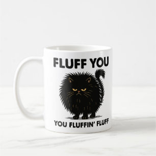 Fluffy Voluminous Cat Life Kattunge Stil Kaffemugg