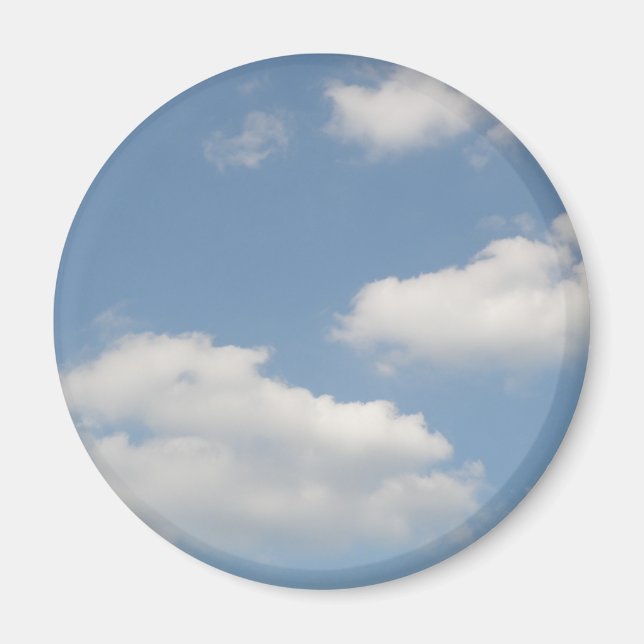 Fluffy White Cumulus Clouds Magnet (Framsidan)