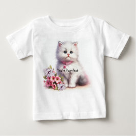 Fluffy White Kitten Du är infusionsfri T Shirt