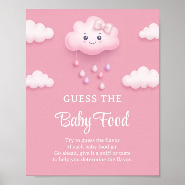 Fluffy white moln nio Gissa Baby Food-spelet Poster (Framsidan)