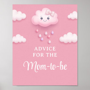Fluffy white moln nio Råd för mamma som ska Poster