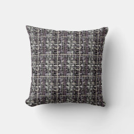 Fluffy Woven Fabric Graphic Grått Kudde
