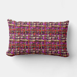 Fluffy Woven Fabric Graphical Red Lumbarkudde