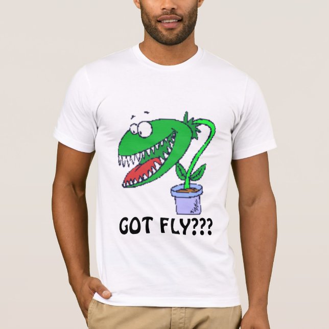FLUGA FÖR VENUS FLYTRAPHAR??? ROLIG TECKNAD TRÖJA (Framsida)